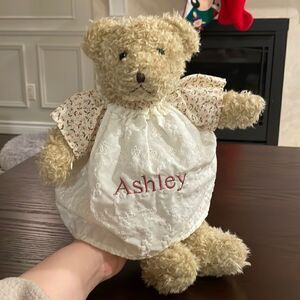 Cyndy’s Bears Personalized Teddy Bear “Ashley” Excellent Condition 13” long Girl